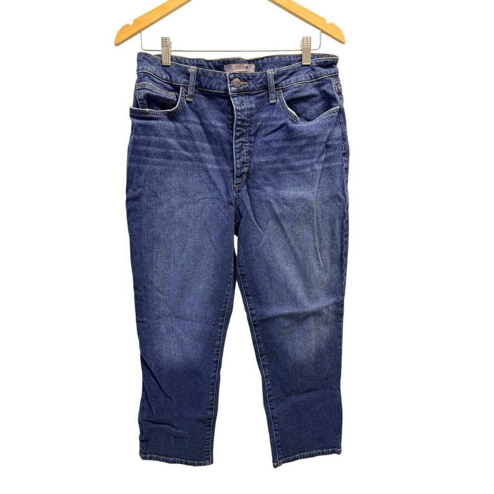 Joe's Jeans Medium Blue Denim Jeans 5-Pocket Women's Regular Solid Button Logo